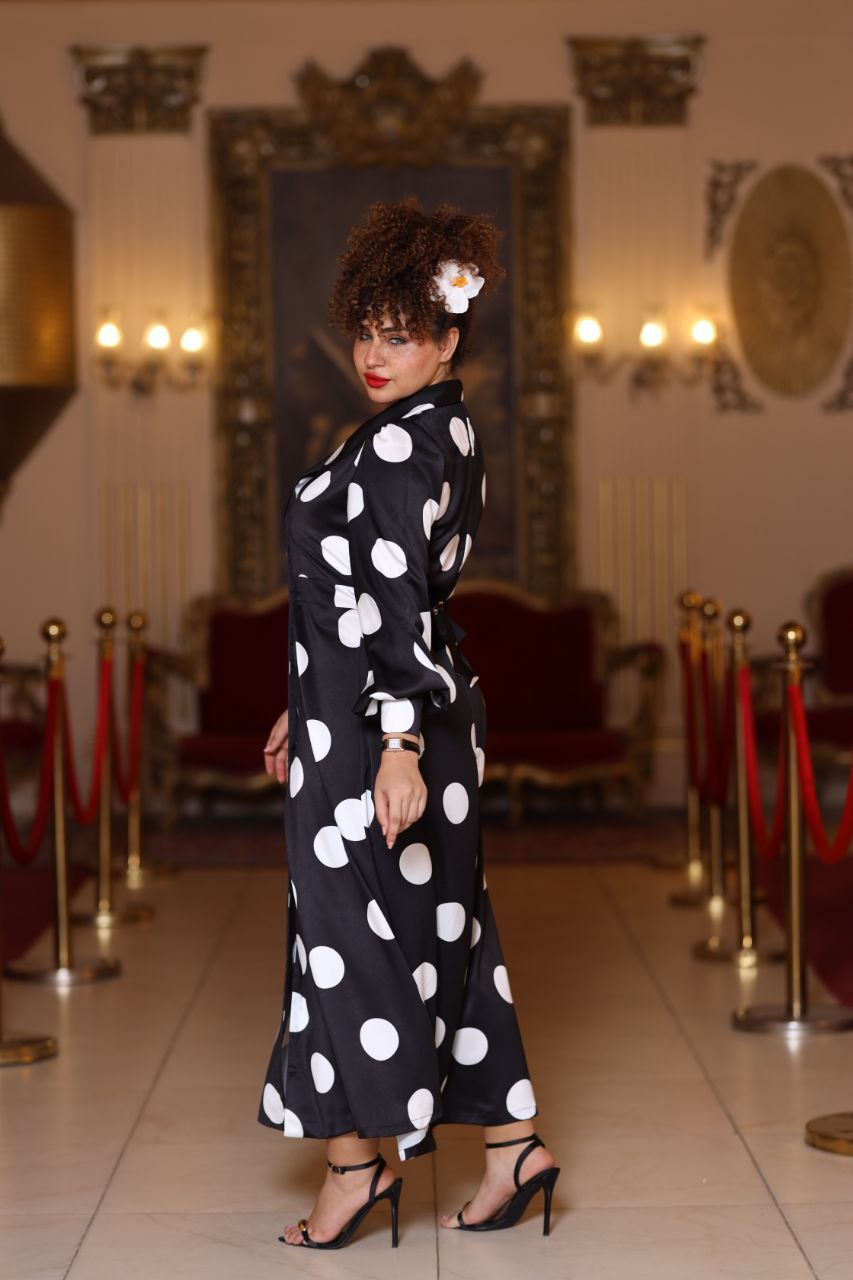 Polka Elegance Dress – Black &amp; White